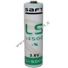 batteria al litio SAFT LS14500 Mignon/AA 3,6Volt
