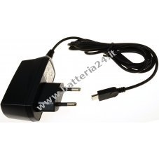 Alimentatore/caricatore Powery con Micro USB 1A per colore nero berry Pearl 8220