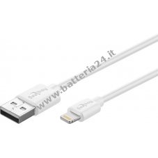 goobay MFI Lighting/USB Sincro per Apple iPhone/iPad colore bianco