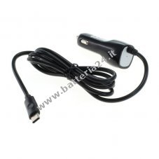 caricatore/ cavo per ricarica in auto tipo C (USB C) 1A per HTC 10