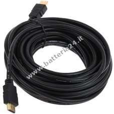 Cavo HDMI alta velocita' goobay (tipo A) 10m, colore nero, attacchi dorati