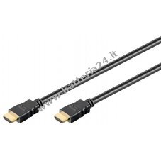 Cavo HDMI alta velocita' goobay con Spina standard (tipo A) 5m, colore nero, attacchi dorati