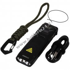 Torcia Nitecore EDC23 SABER 2500 lumen USB C nero