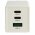 Caricatore USB C Power Delivery PPS a 3 porte con 2x USB C, 1x USB A / adattatore 65W GaN Bianco