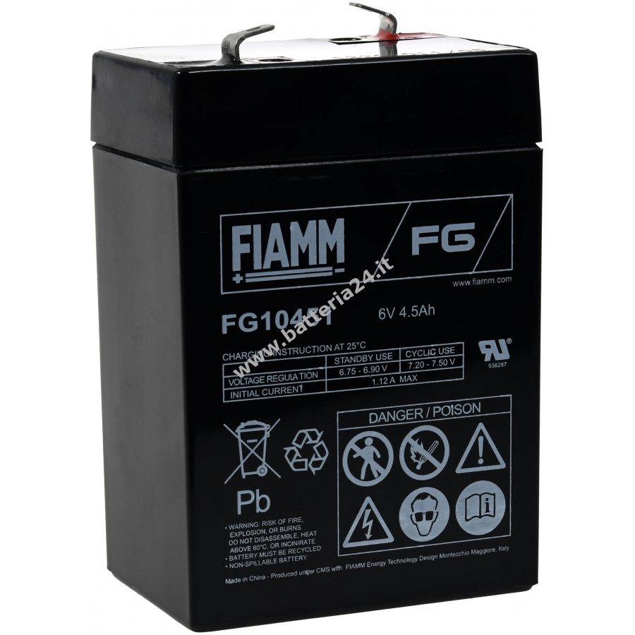 FIAMM Batteria ricaricabile da cambio per moto per bambini auto per bambini  auto per bambini quad per bambini 6V 4 5Ah * Batteria 24.it - Negozio A  Buon Mercato Le Batterie